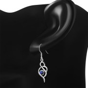 Abalone Shell Silver Earrings - e377
